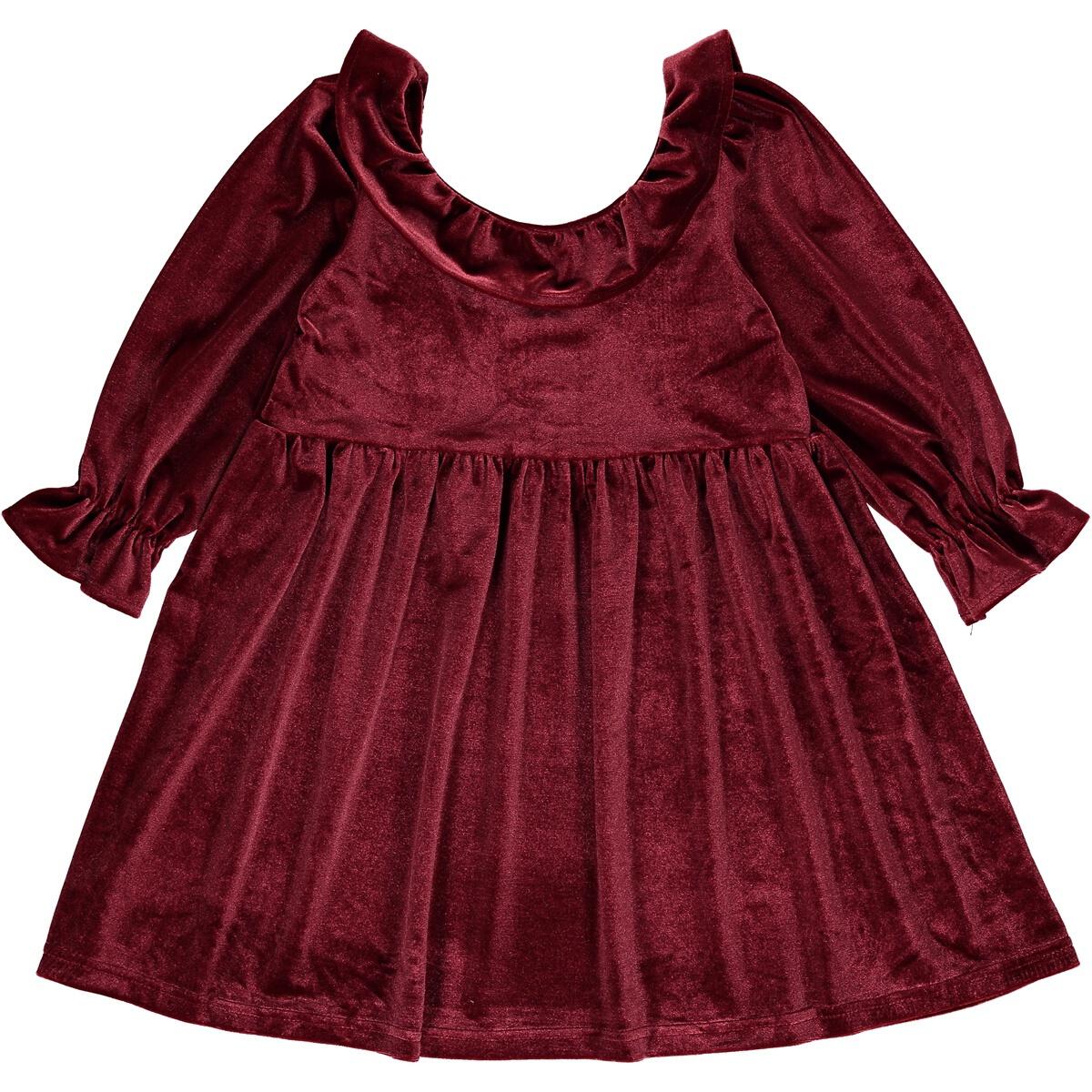 Vignette - Robe de velours rouge vin