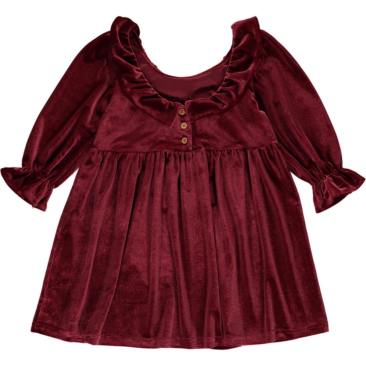 Vignette - Robe de velours rouge vin