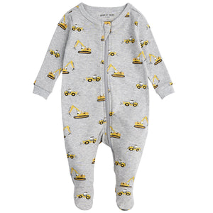 Petit lem - Pyjama gris camion jaune