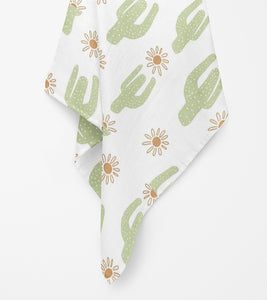 Collection mini coco - Mousseline ( doudou en bambou ) - Cactus et soleil