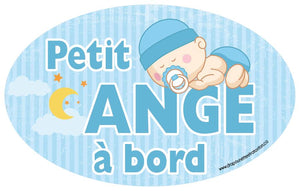 Drapounette et Ratonton - Autocollant BB à bord pour voiture, petit ange bleu