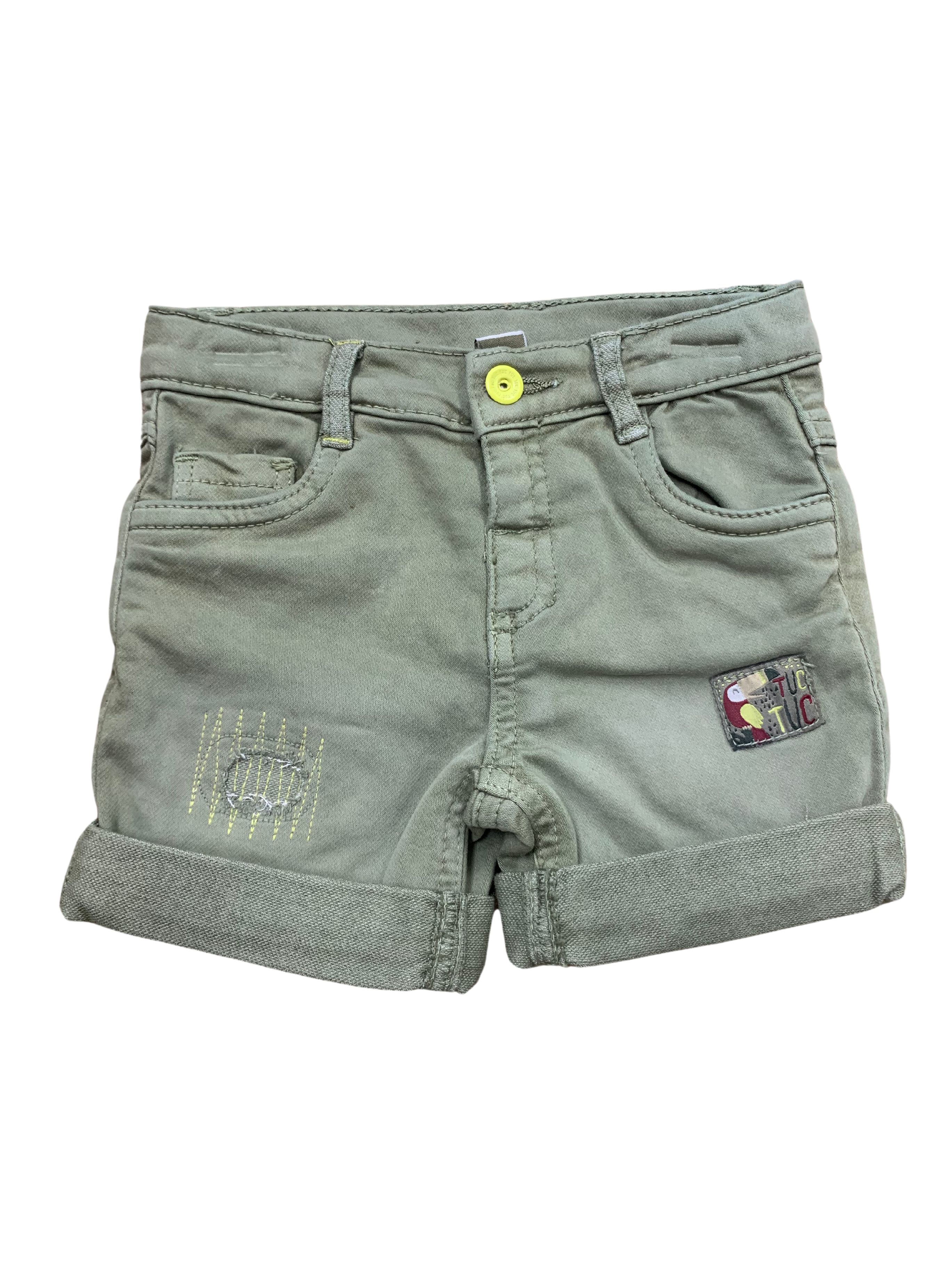 Tuc Tuc - Short jeans kaki, 12 mois