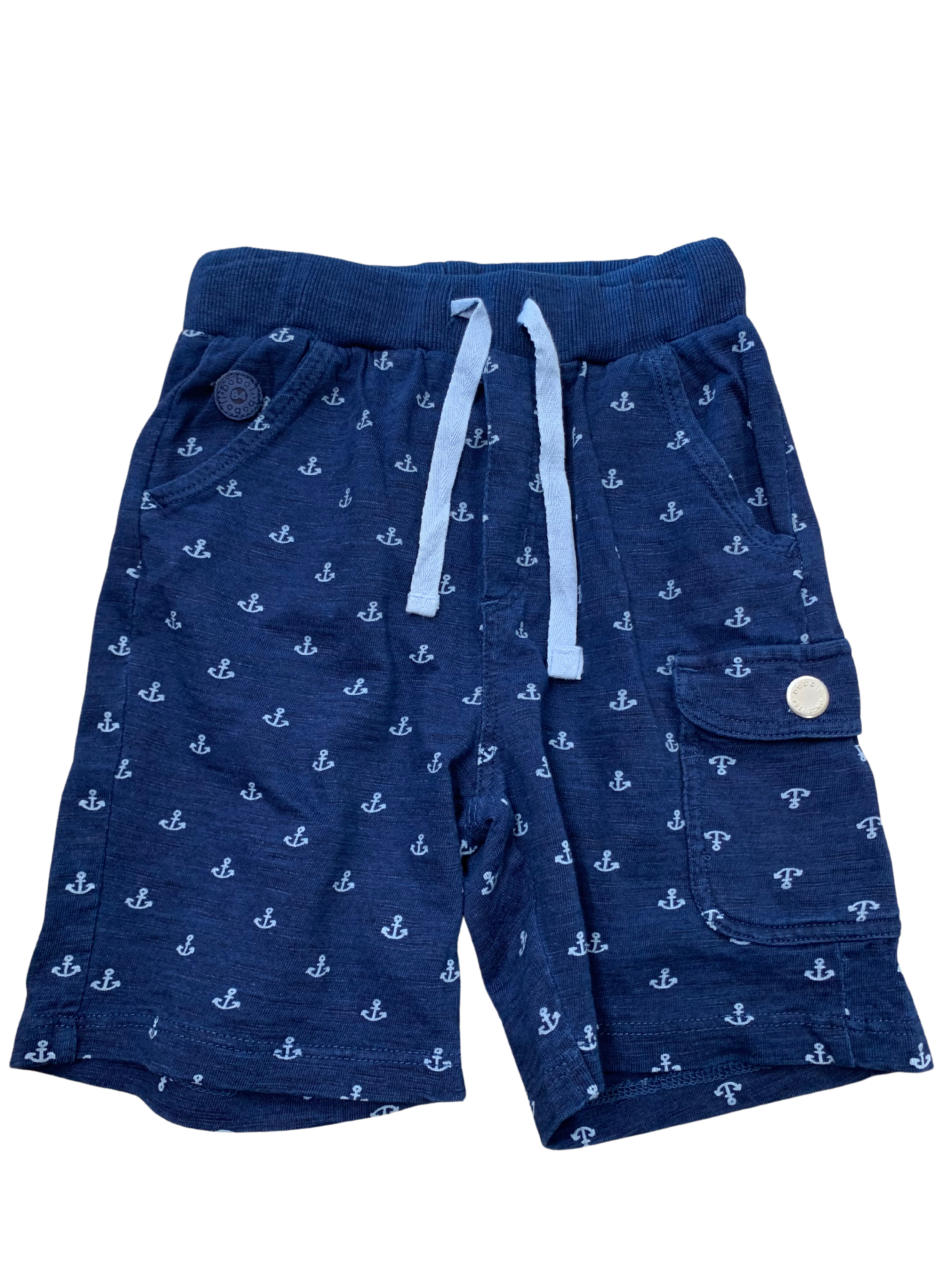 Boboli - Short souple marine ancre de bateau, 3 ans