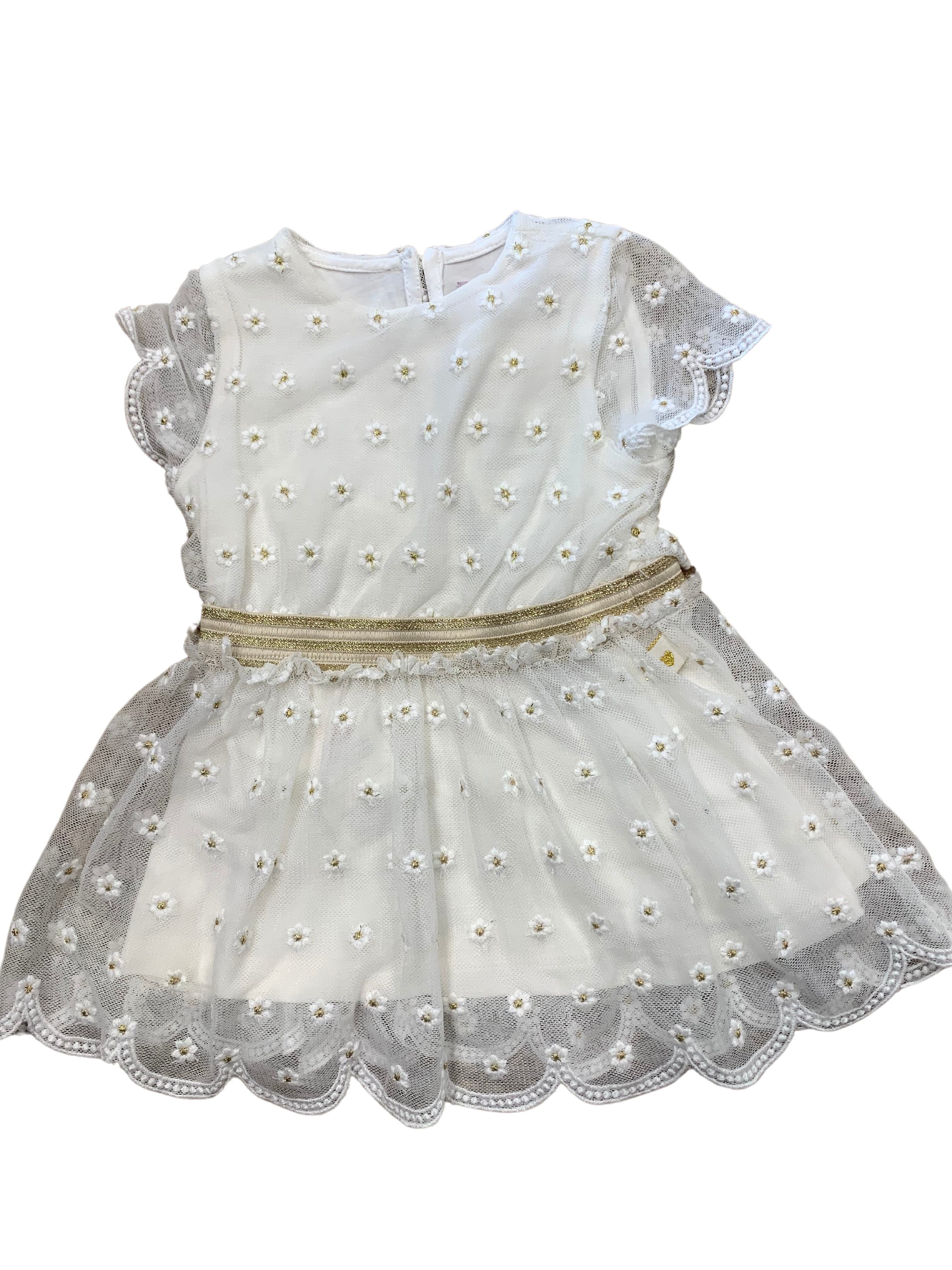 Boboli - Rose crème en dentelle avec petites fleurs, 6 mois