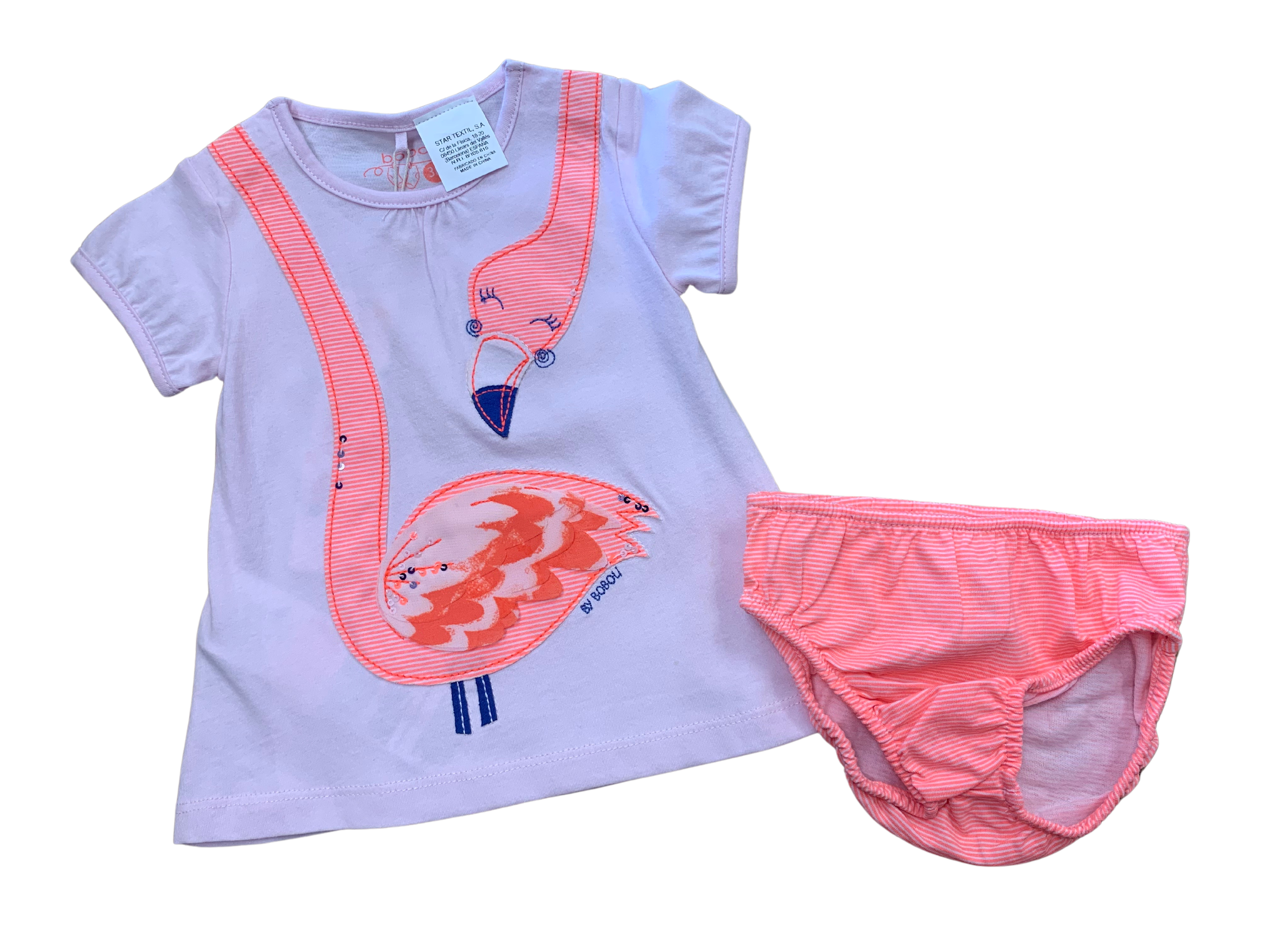 Boboli - Robe rose flamand rose