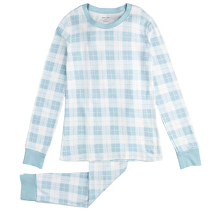 Petit lem - Pyjama 2 pièces imprimés carreaux bleu