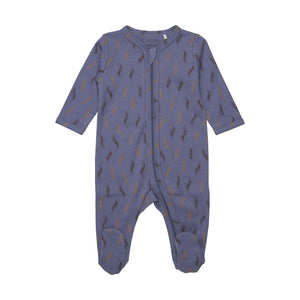 Fixoni - Pyjama à snap bleu plumes