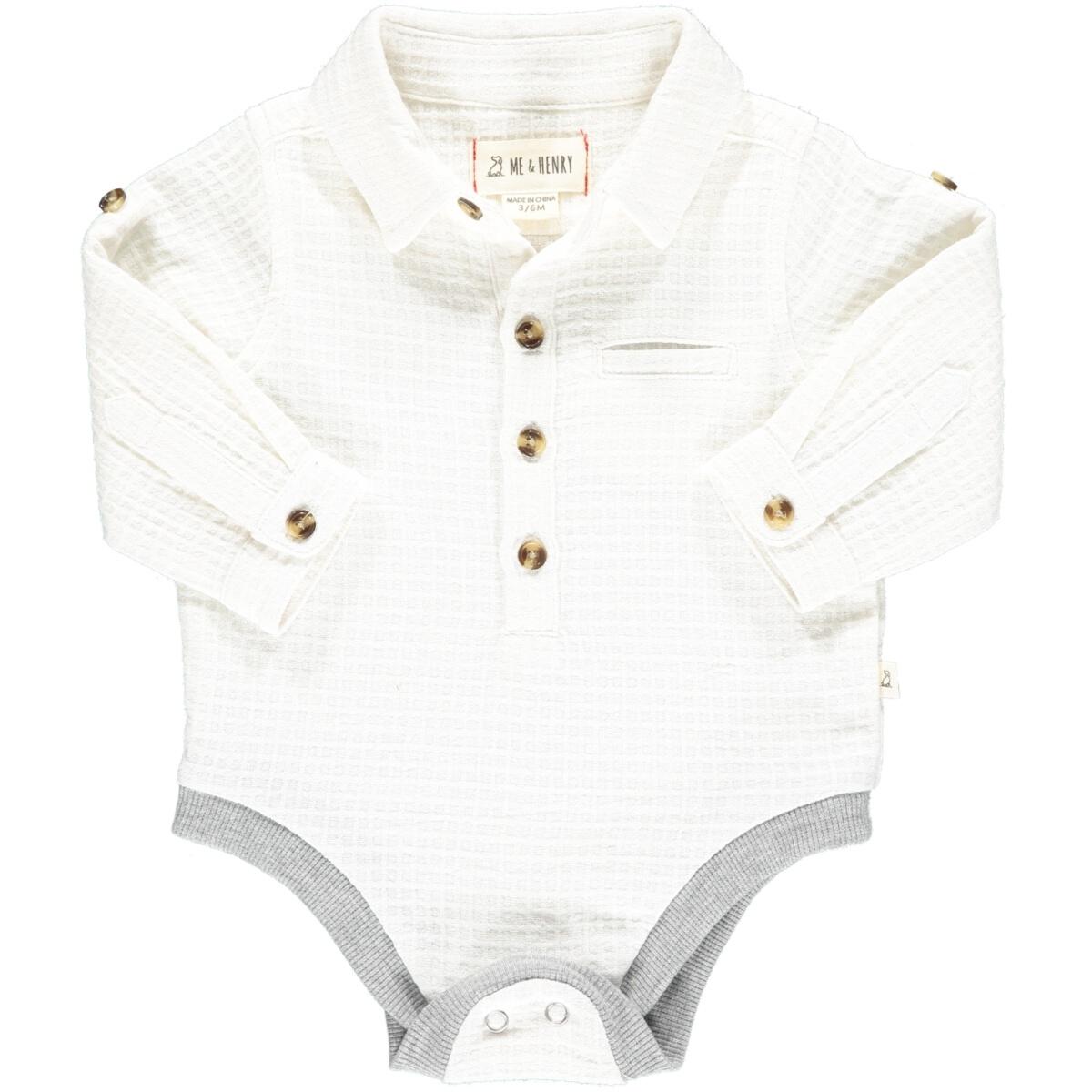 Me & Henry - Cache couche chemise, blanche