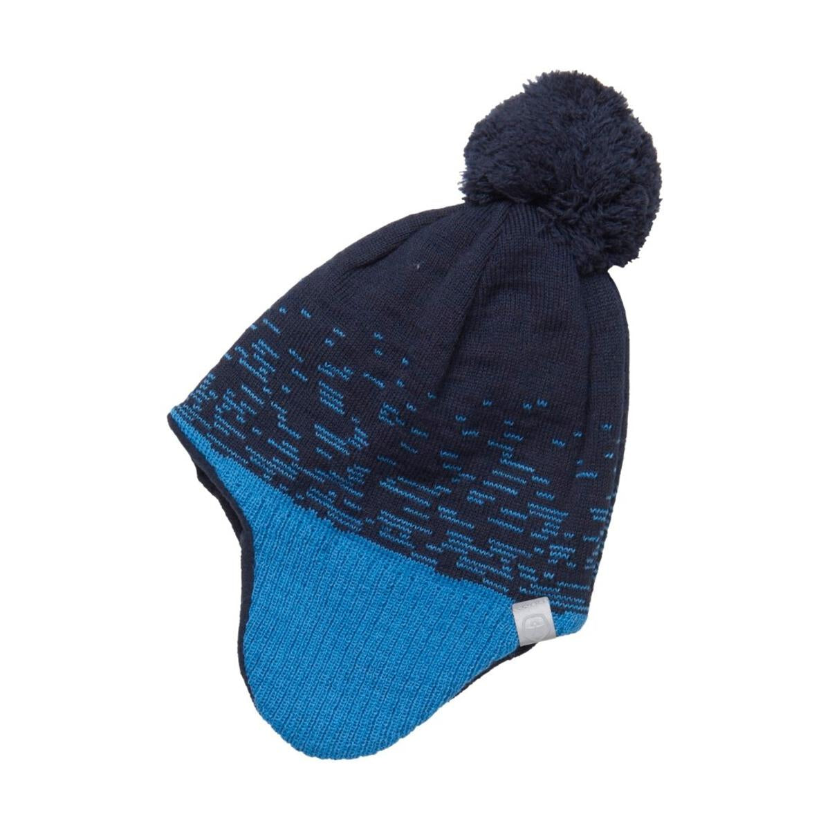 Color kids - Tuque en tricot hiver avec pompon, Marine et bleu