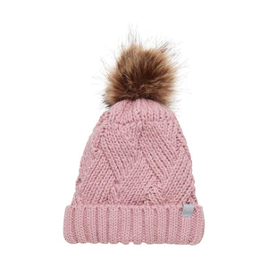 Color kids - Tuque en tricot avec pompon, rose