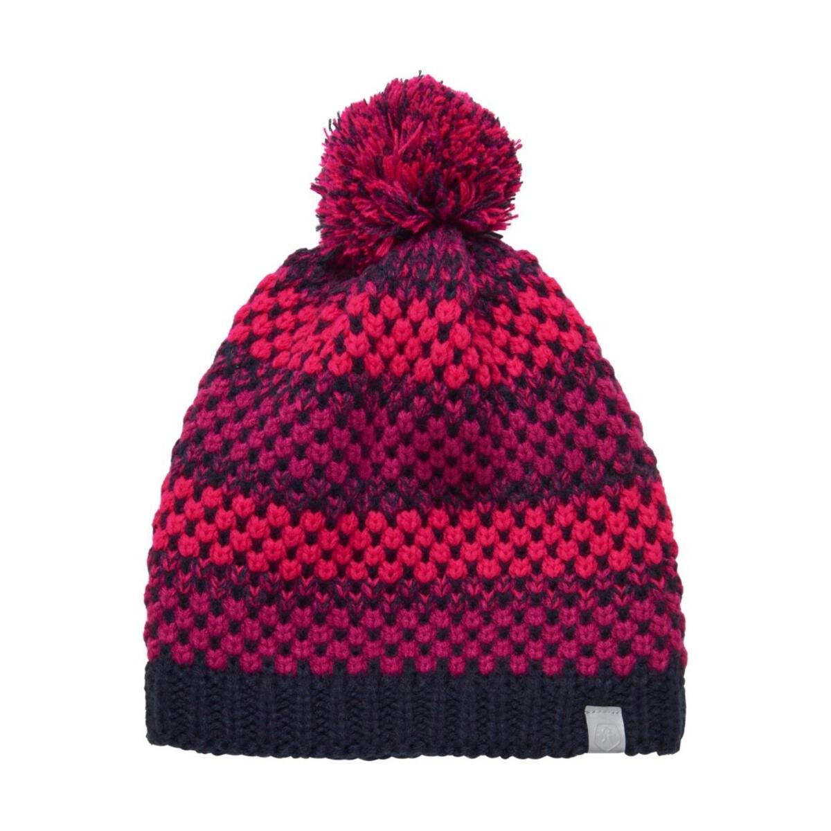 Color kids - Tuque en tricot avec pompon, rose et marine