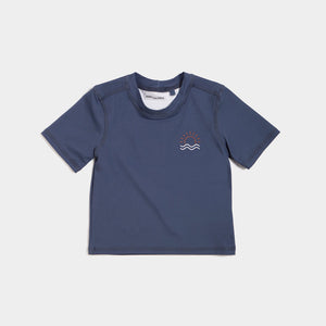 Miles the label - Haut à manches courtes anti-UV bleu vintage pour bébé, 3-6 mois