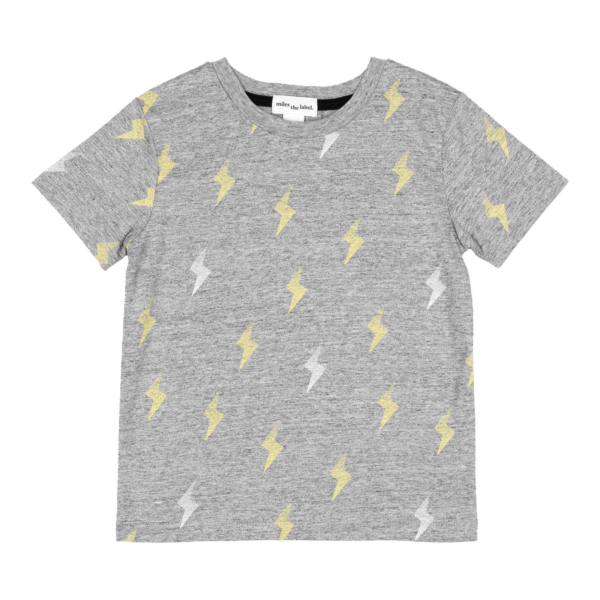 Miles the label - T-shirt gris éclairs