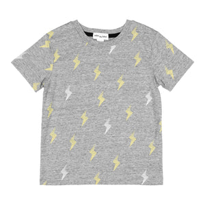 Miles the label - T-shirt gris éclairs