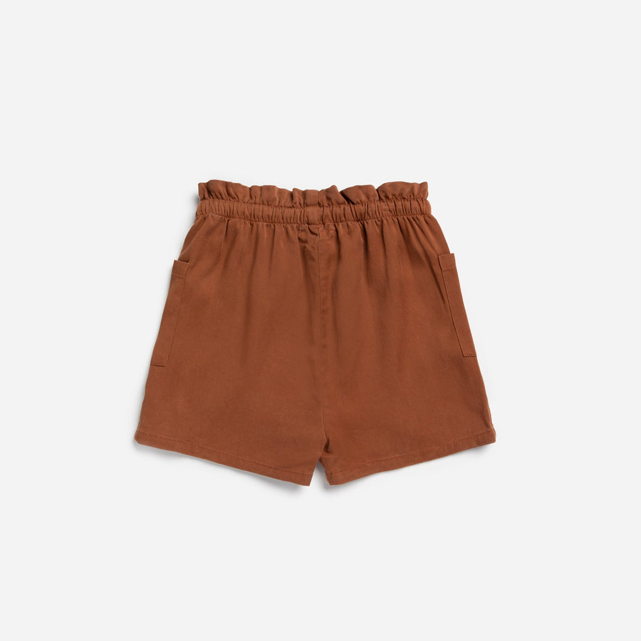 Miles the label - Short ambre à taille froncée pour fille