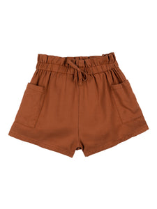 Miles the label - Short ambre à taille froncée pour fille