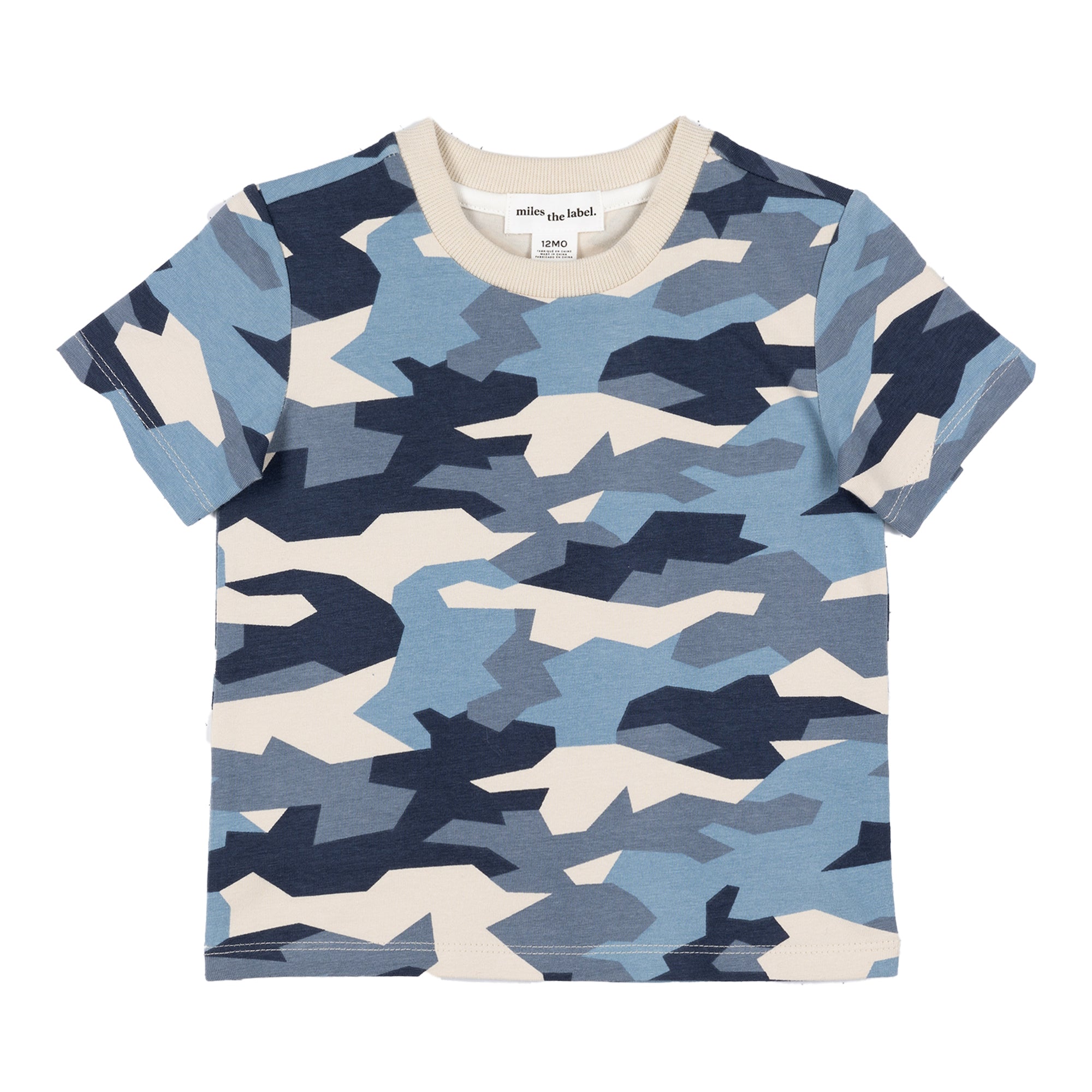 Miles the label - Chandail camouflage bleu vintage pour bébé