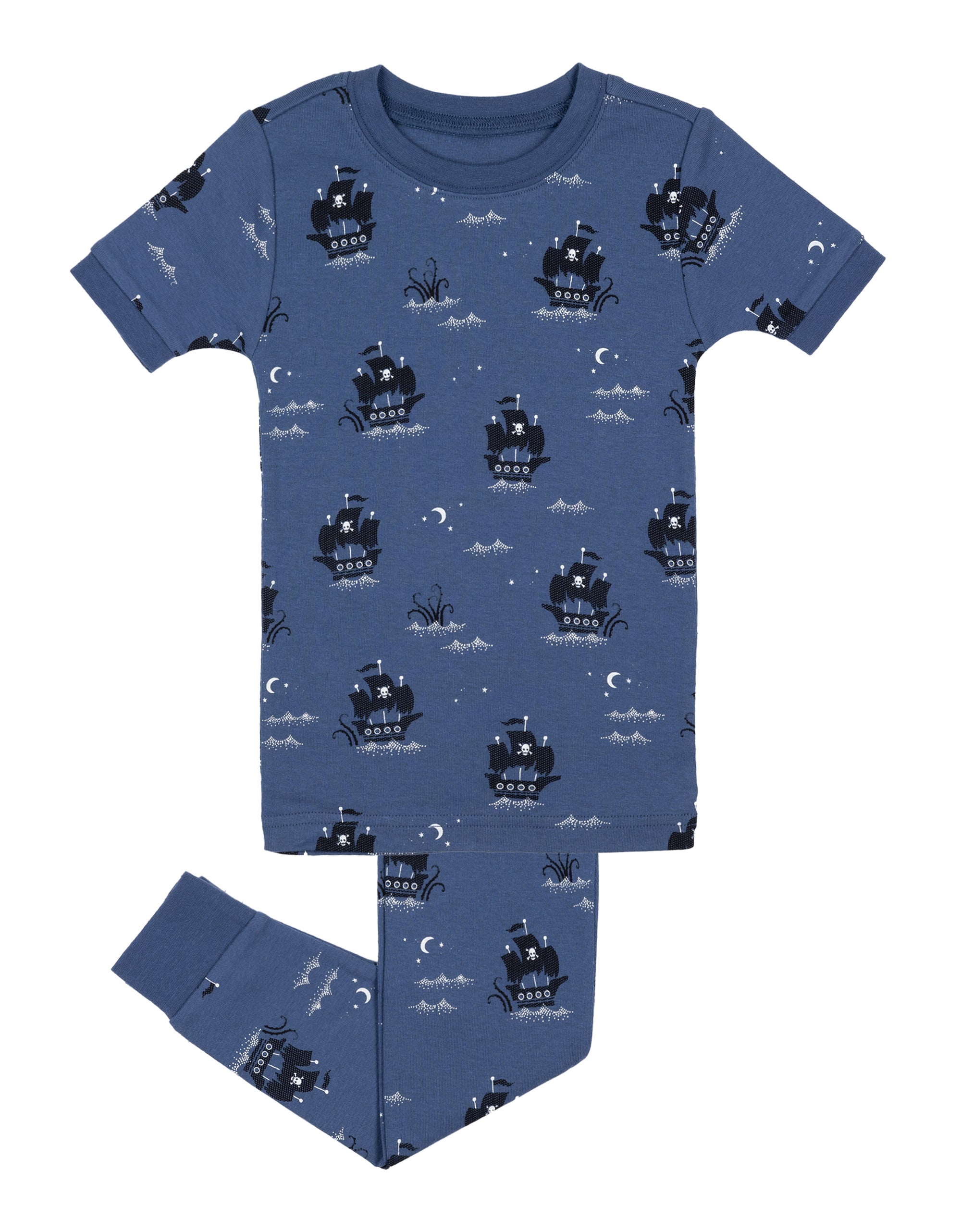 Petit lem - Ensemble pyjama  bleu imprimés - Bateau ( 2pcs), 7 ans