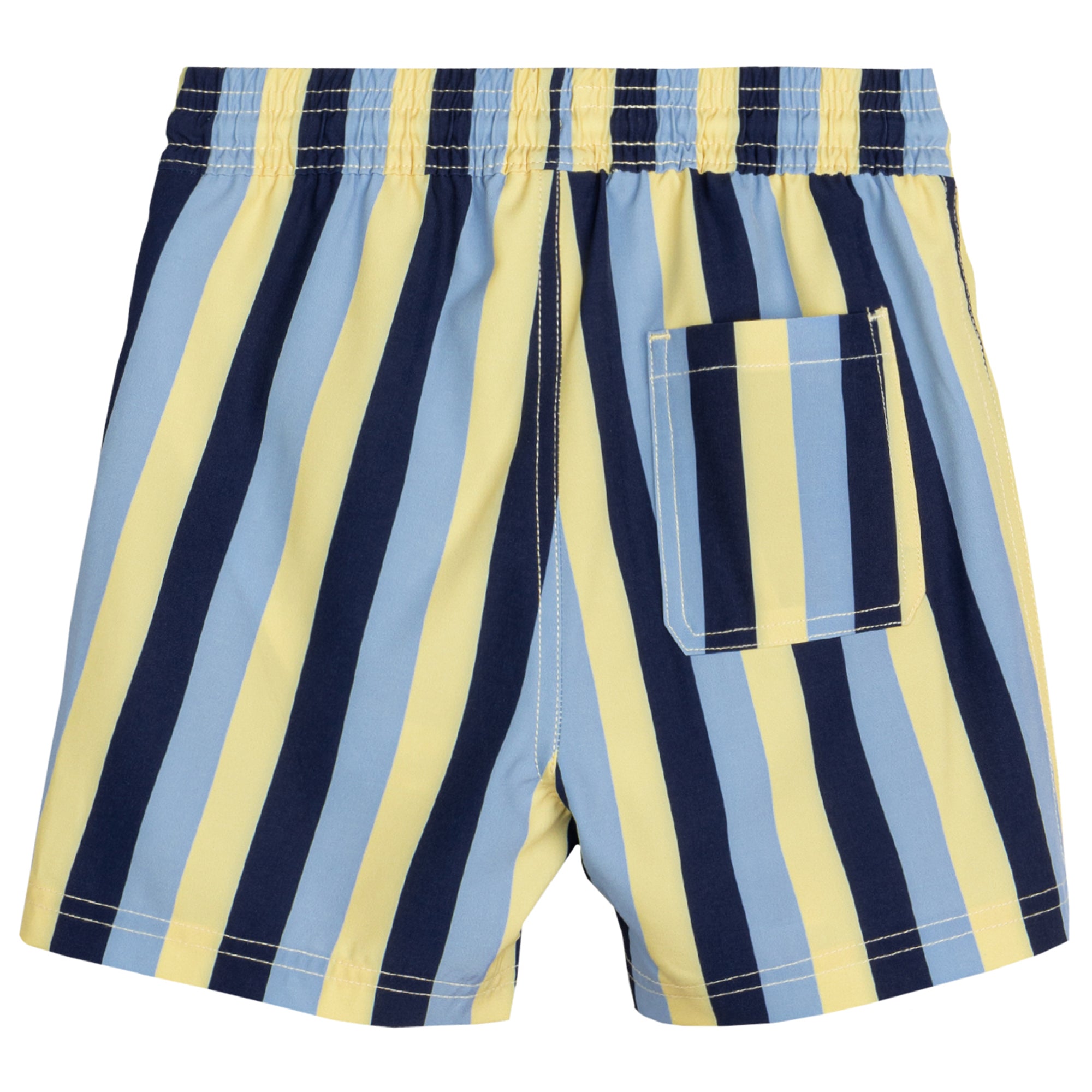 Miles the label - Short de bain à rayures jaune et bleu, 8 ans