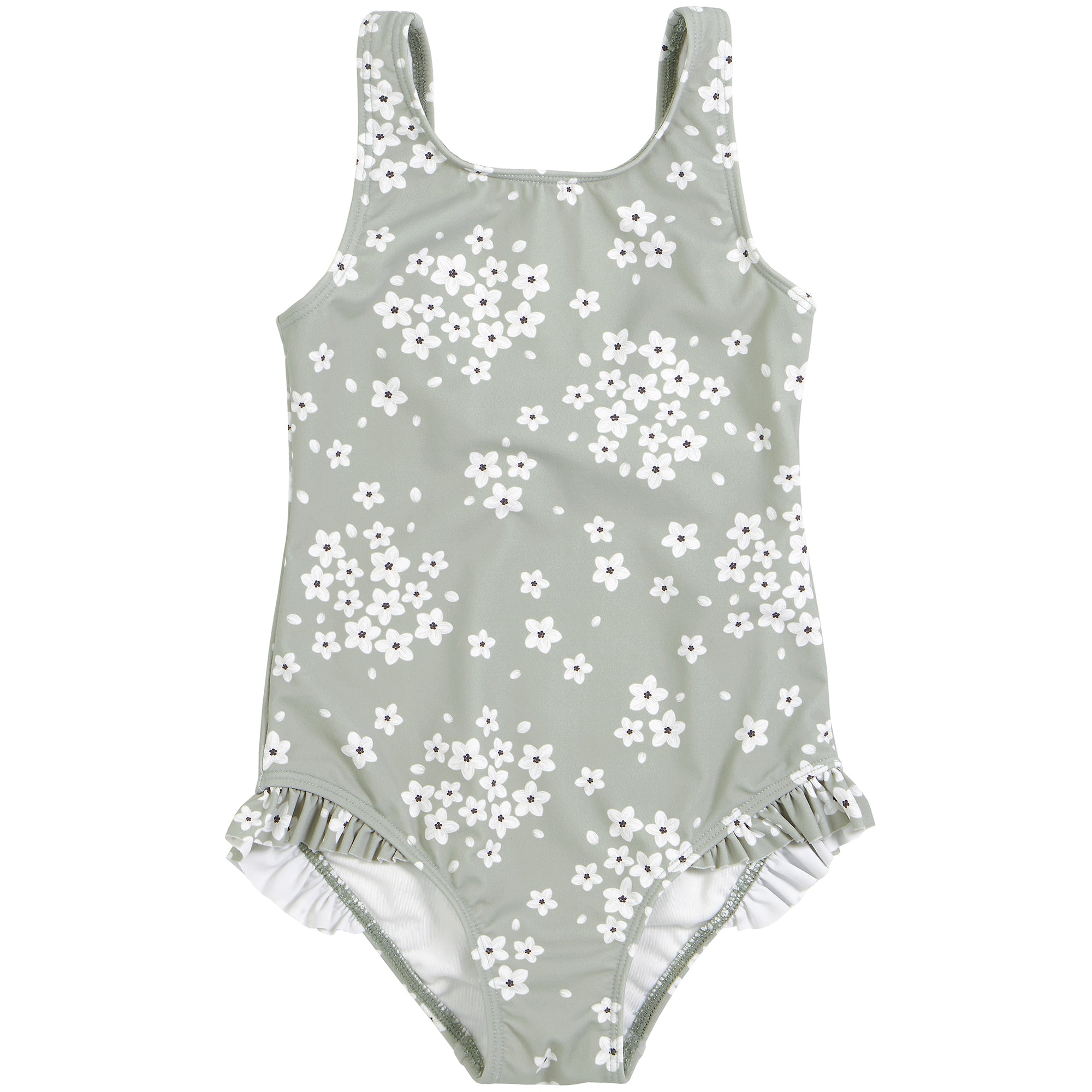 Petit lem - Maillot de bain sauge à imprimé floral