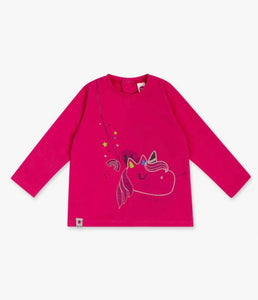 Tuc Tuc - Chandail  rose avec un imprimé licorne lumineuse, 5 ans