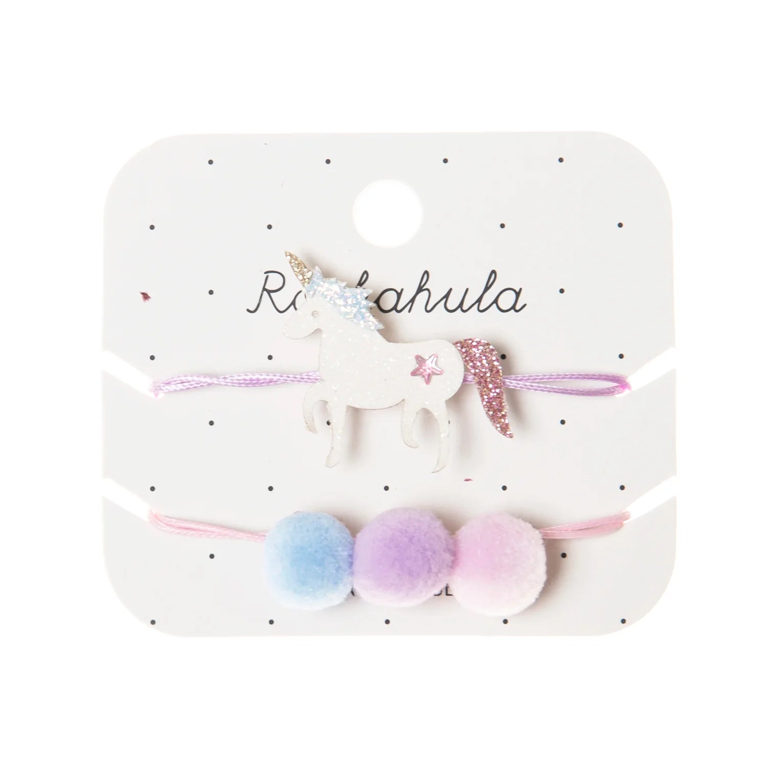 Rockahula kids - Ensemble de 2 bracelets, licorne et pompons