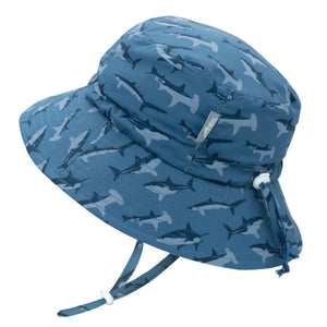 Jan & Jul - Chapeau de soleil seau Aqua-Dry Gro-With-Me, requin