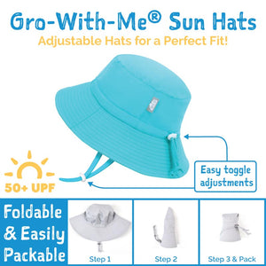 Jan & Jul - Chapeau de soleil seau Aqua-Dry Gro-With-Me® pour enfants | Marine