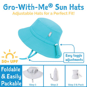 Jan & Jul - Chapeau de soleil seau Aqua-Dry Gro-With-Me, requin