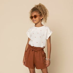 Miles the label - Short ambre à taille froncée pour fille