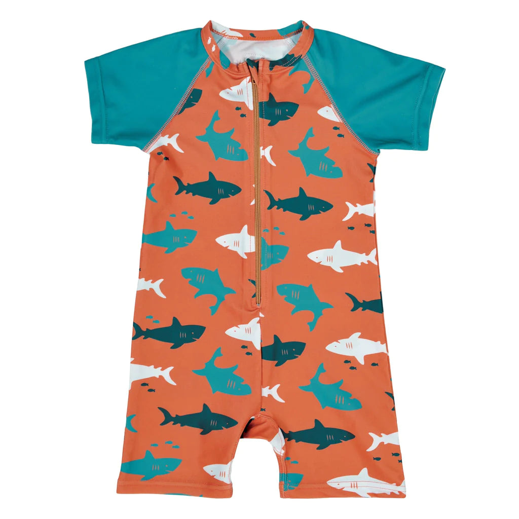 Perlimpinpin - Maillot une pièce, requins (6/12 mois)