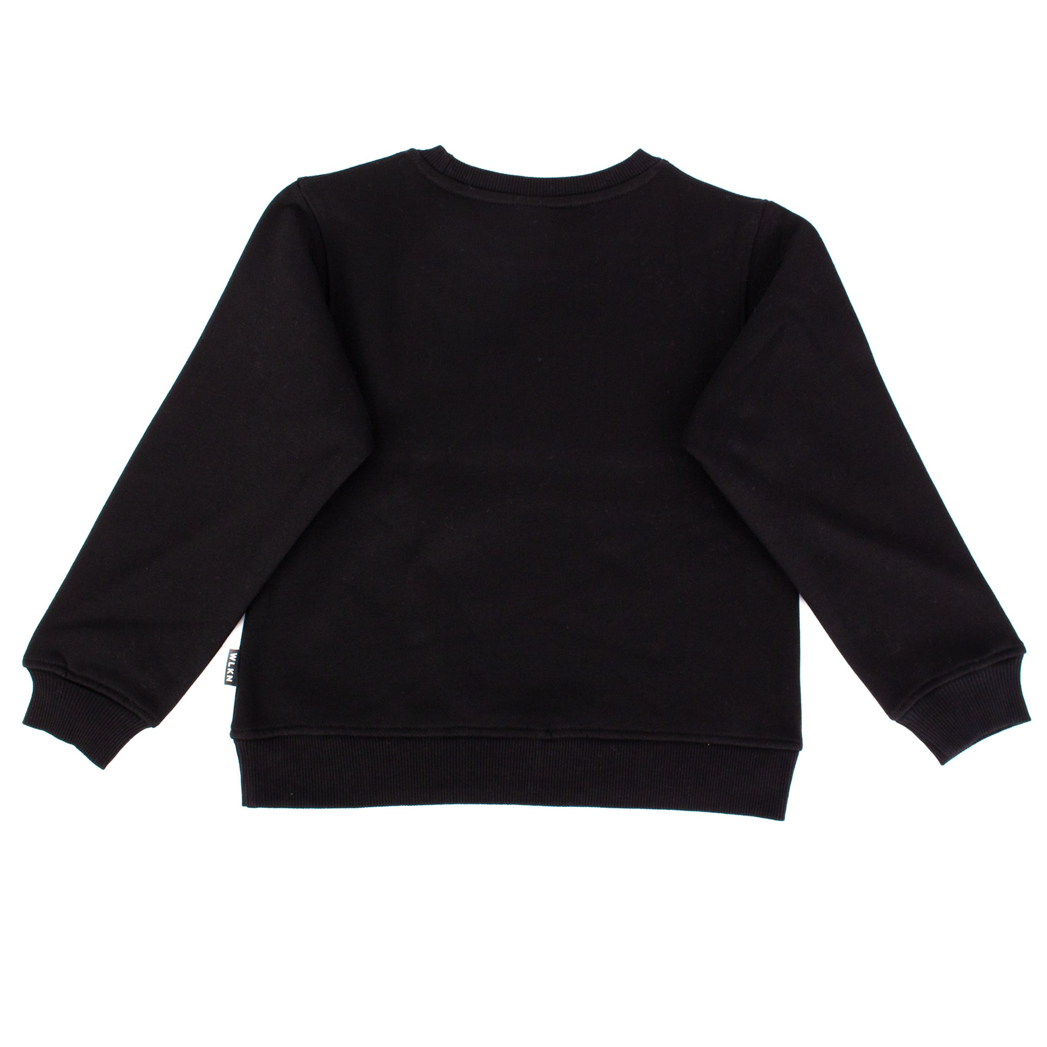 WLKN - Crewneck noir doublé en polar Get familiar, 6 et 12 ans