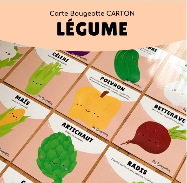 Les bougeottes- cartes les légumes