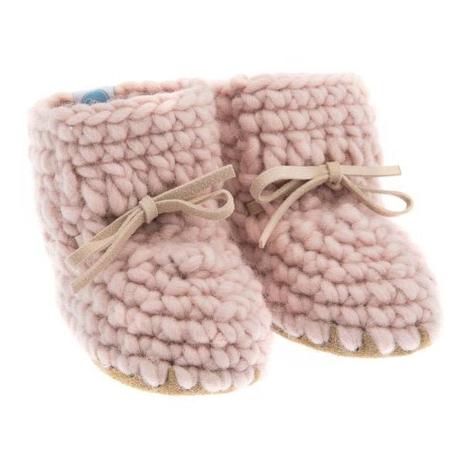 Beba bean - mocassins de laine - rose