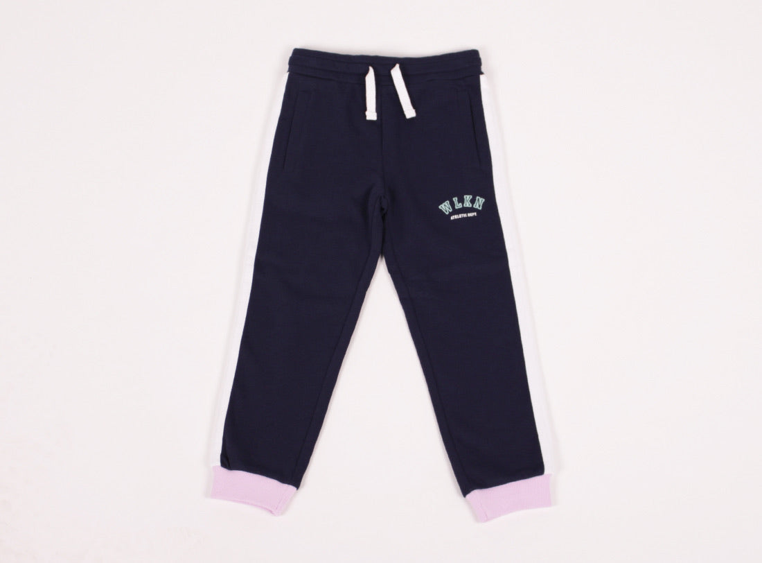 WLKN- pantalon bleu marin, blanc et lavande, 2, 10 et 12 ans