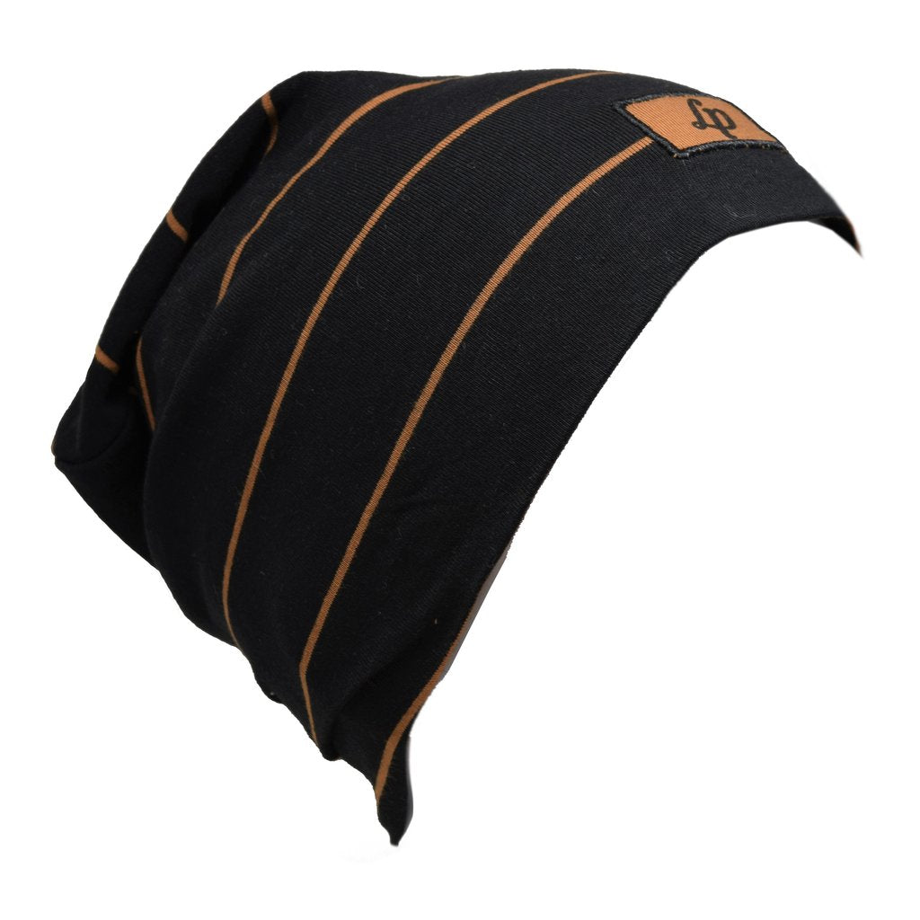 L&P Apparel - Tuque en coton Boston, noir et caramel