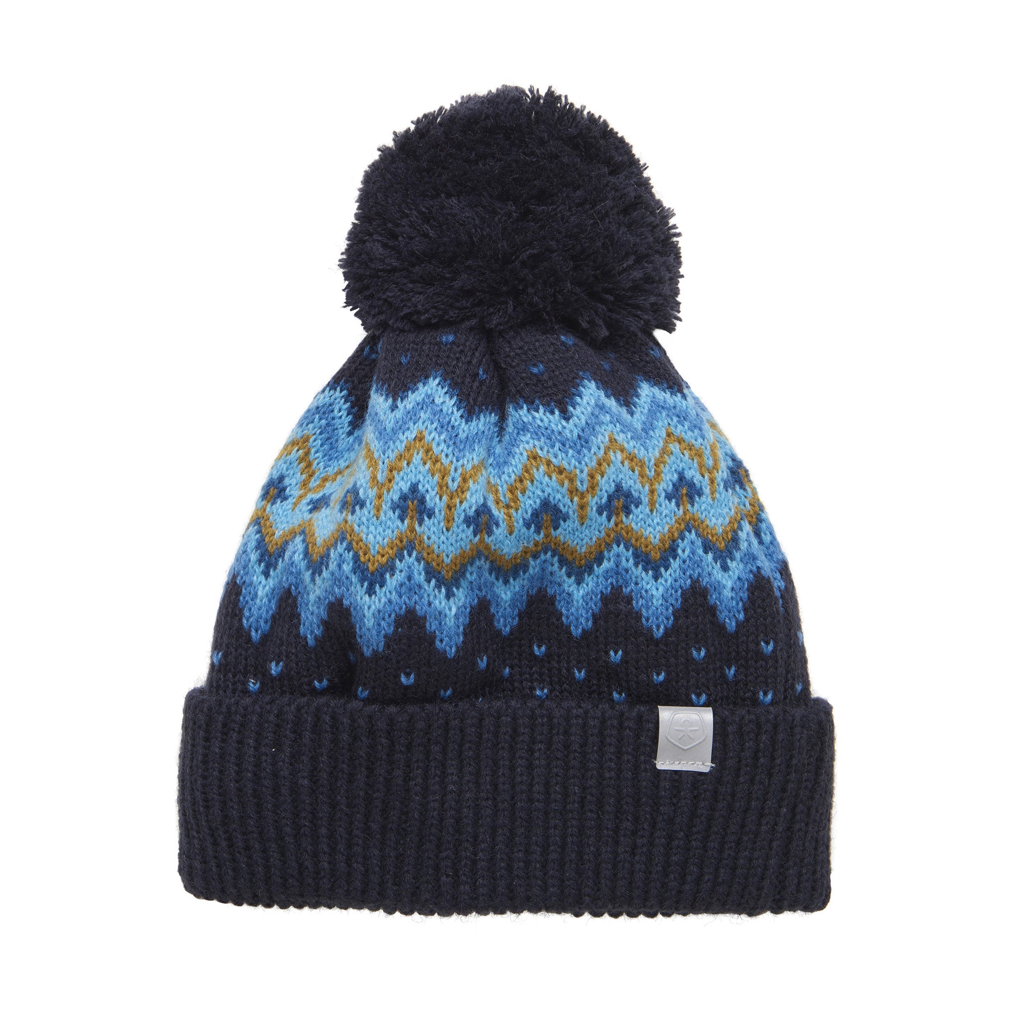 Color kids - Tuque en tricot hiver avec pompon, Marine