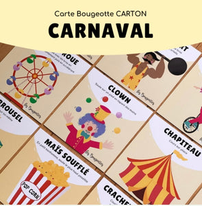 Les bougeottes- cartes carnaval