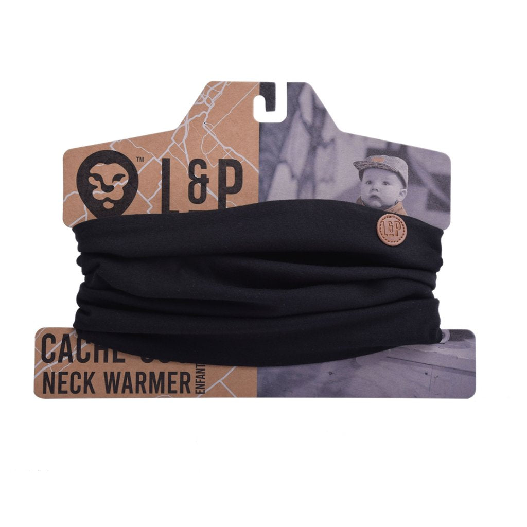 LP Apparel - Cache cou en coton, noir