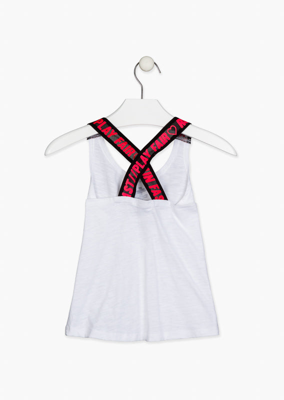 Losan - camisole blanche 12 ans