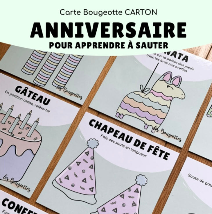 Les bougeottes- cartes anniversaire