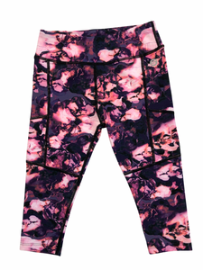 M.I.D - Legging capri rose, noir et mauve 13/14 ans