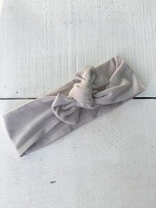 Mini bretzel- bandeau taupe