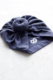 Turban de bébé Tulipe  marine Mini-bretzel