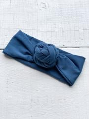 Mini-Bretzel - Bandeau Fleur Premium Dark ocean