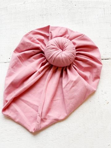 Turban de bébé Rose Tulipe Mini-bretzel