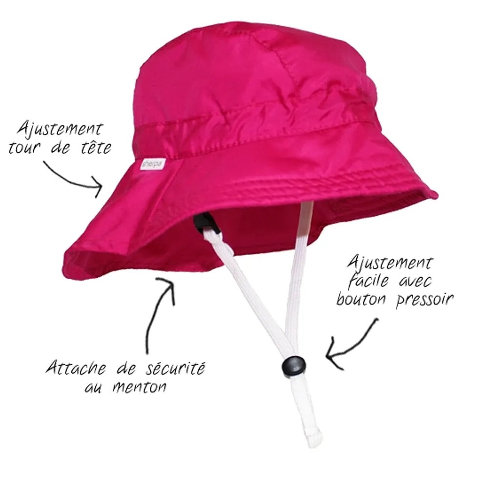 Sherpa - chapeau fuchsia nylon nylon 6-12 mois