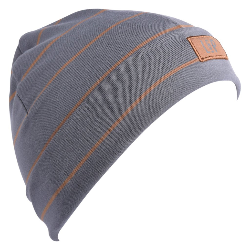 LP Apparel- tuque en coton Boston, gris terre et or