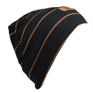 L&P Apparel - Tuque en coton Boston, noir et caramel