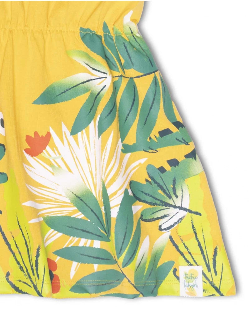 Tuc Tuc - Robe en maille jaune pour fille Tropic Feelings